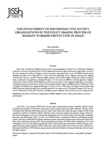 THE INVOLVEMENT OF INDONESIAN CIVIL SOCIETY ORGANIZATIONS IN THE POLICY ...